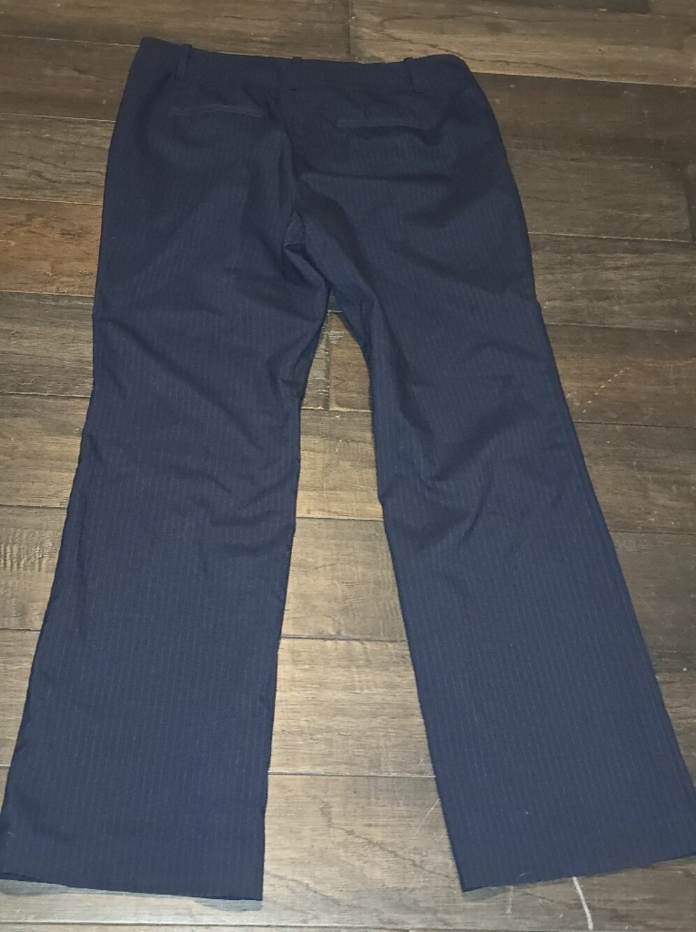 Ann Taylor Signature Petite 8P Navy Pinstripe Career Dress Pants Straight Leg